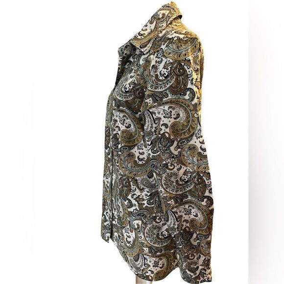 Tommy Bahama button front paisley design shirt size 4 - Picture 5 of 7